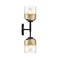 Designers Fountain Gatsby 5.25 in. 2-Light Matte Black Wall Sconce Light with Gold Ombre Shades for Bathrooms D306M-2WS-MB - alternate 2